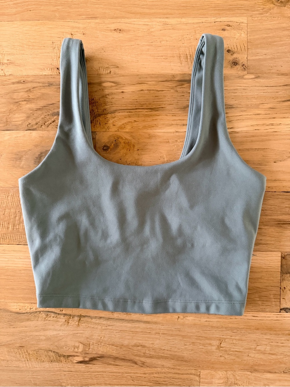 Spiritual Gangster Scoop-Back Sports Bra in Slate Blue-Grey